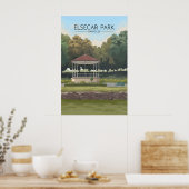 Elsecar Park Barnsley Reiseplakat Poster (Küche)