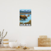 Elsengetränk am See - Anchorage, Alaska Poster (Küche)