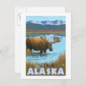 Elsengetränk am See - Sitka, Alaska Postkarte (Vorne/Hinten)