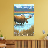 Elsengetränk am See - West Gelbstein, MT Leinwanddruck (Insitu (Wohnzimmer))