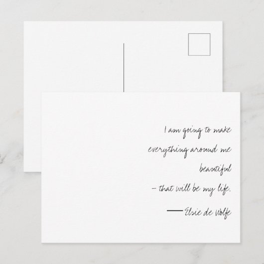 Elsie de Wolfe Postcard Postkarte (Vorne/Hinten)