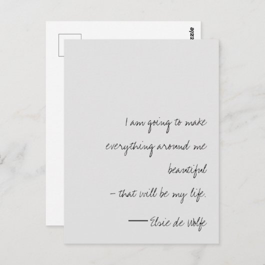 Elsie de Wolfe Postcard Postkarte (Vorne/Hinten)