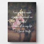 Elsie de Wolfe Quote Plaque Fotoplatte (Vorderseite)