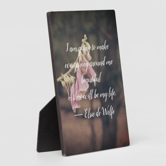 Elsie de Wolfe Quote Plaque Fotoplatte (Seite)