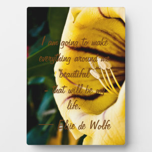 Elsie de Wolfe Quote Plaque Fotoplatte