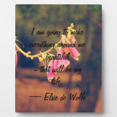 Elsie de Wolfe Quote Plaque Fotoplatte (Vorderseite)