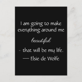 Elsie de Wolfe Quote Postcard Postkarte