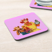 Elsie die Kuh und Tochter Beulah - Es ist Cake Tim Untersetzer (Linke Seite)