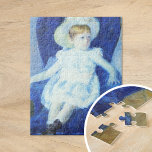 Elsie in einem blauen Stuhl | Mary Cassatt Puzzle<br><div class="desc">Elsie in einem Blue Chair (1880) von der amerikanischen Impressionistin Mary Cassatt. Original-Kunstwerk ist ein Portrait eines jungen Mädchens,  das in einem lebendigen blauen Stuhl sitzt. Verwenden Sie die Entwurfstools,  um einen benutzerdefinierten Text hinzuzufügen oder das Bild zu personalisieren.</div>