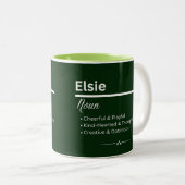 Elsie Personalized Girl Name Meaning Coffee Mug Zweifarbige Tasse (VorderseiteRechts)
