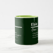 Elsie Personalized Girl Name Meaning Coffee Mug Zweifarbige Tasse (Mittel)