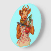 Elsie the Cow, Money Manager Große Wanduhr (Winkel)