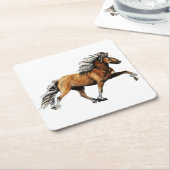 Elska Beautiful Icelandic Pferd Rechteckiger Pappuntersetzer (angewinkelt)
