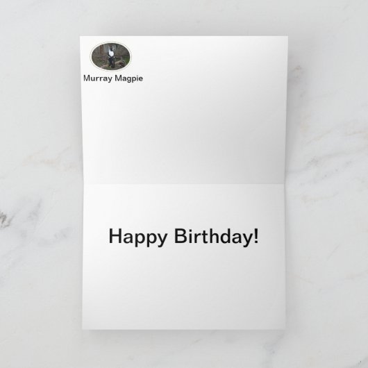 Elster-Geburtstags-Karte Karte (Innenseite)