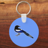 Elster Magpie Schlüsselanhänger (Vorderseite)