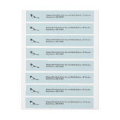 Elster mit yamaka/kippah Chanukka Rundum-Adressaufkleber (Bogen)