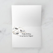 Elster-Totem, Tierführer-lustiger Geburtstag Karte (Innenseite)