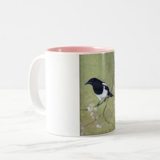 Elster und Hartriegel Zweifarbige Tasse (Vorderseite Links)
