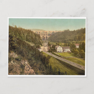 Elster Valley Bridge und Barth Mill, Plauen, S Postkarte