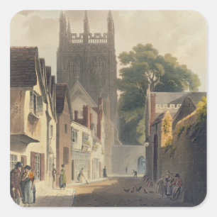 Elster-Weg, Oxford, Illustration vom 'Histor Quadratischer Aufkleber
