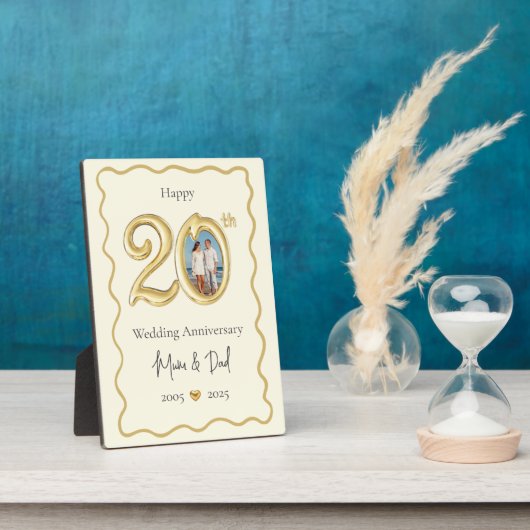 Eltern 20. Hochzeitstag Foto Fotoplatte (Seite)