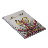 Eltern 40. Hochzeit Jahrestag Ruby Wedding Notizblock (Rechte Seite)