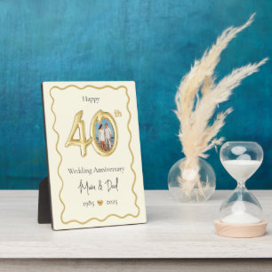 Eltern 40. Hochzeitstag Foto Fotoplatte