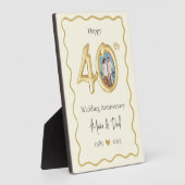 Eltern 40 Jahre Foto zum Hochzeitstag Fotoplatte (Seite)