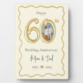 Eltern 40 Jahre Foto zum Hochzeitstag Fotoplatte (Vorderseite)