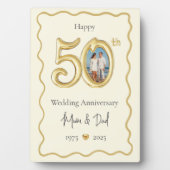 Eltern 50. Hochzeitstag Foto Fotoplatte (Vorderseite)