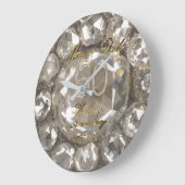 Eltern 60 Jahre Diamond Wedding 2017 Große Wanduhr (Winkel)