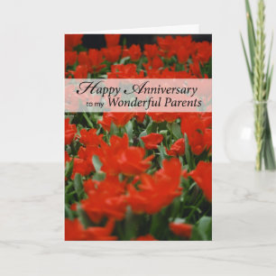 Eltern Alles Gute zum Hochzeitstag Rote Blumen Karte