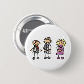 Eltern am Hochzeitstag Button (Vorne & Hinten)