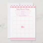 Eltern & Baby Whale Pink Girl Bingo Einladung (Vorderseite)