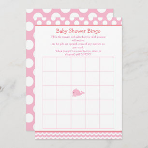 Eltern & Baby Whale Pink Girl Bingo Einladung