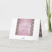 Eltern der Braut-Glückwunsch-Gruß-Karte Karte (Rückseite)