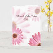 Eltern der Braut Glückwunsch Pink Daisies Karte (Gelbe Blume)