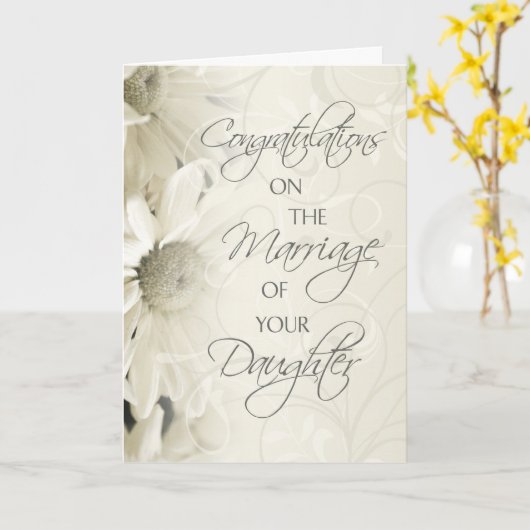 Eltern der Braut Glückwunschkarte Hochzeit Karte (Gelbe Blume)