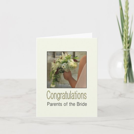 Eltern der Braut Hochzeit gratulieren Karte (Vorderseite)