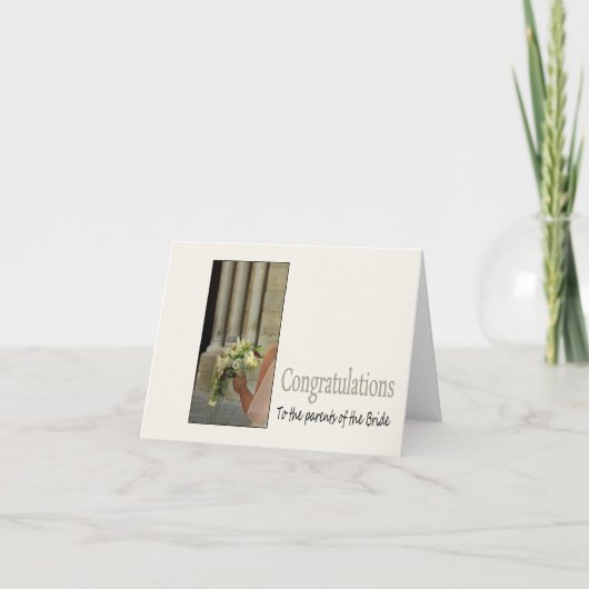 Eltern der Braut Hochzeit gratulieren Karte (Vorderseite)