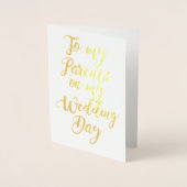 Eltern der Braut oder der Gräuel - Danke Folienkarte (Vorderseite)