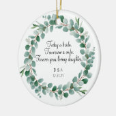 Eltern des Brautgeschenks - Eukalyptus Keramik Ornament (Links)
