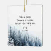 Eltern des Groomziers - Winterschnee Keramikornament (Links)