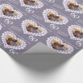 Eltern Diamant Hochzeitstag Foto Packung Geschenkpapier (Ecke)