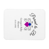 Eltern, die blauen rosa Baby Dusche Honigbiene Tex Magnet (Horizontal)