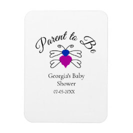 Eltern, die blauen rosa Baby Dusche Honigbiene Tex Magnet