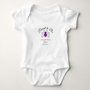 Eltern, die blauen rosa Baby Dusche Honigbiene Tex Strampler