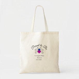 Eltern, die blauen rosa Baby Dusche Honigbiene Tex Tragetasche