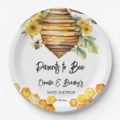 Eltern, die eine Federbeine-Duschvorrichtung für K Pappteller (Vorderseite)