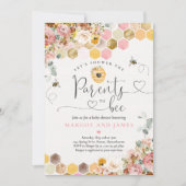 Eltern, die eine Frühjahrsdusche der Wildblume Boh Einladung (Vorderseite)